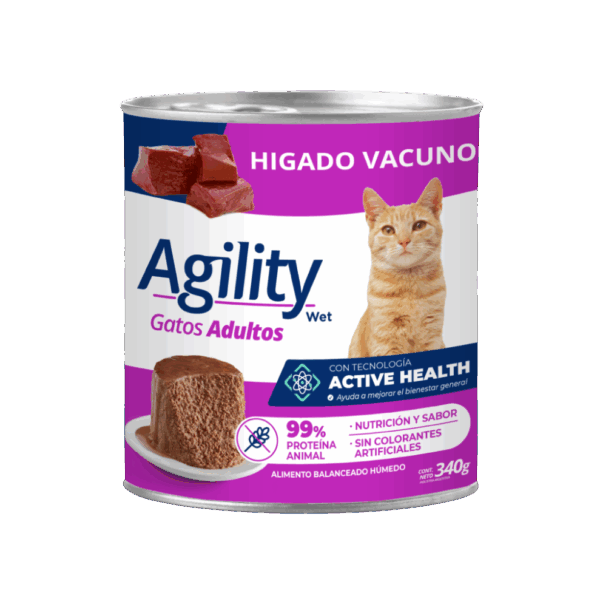 AGILITY LATA GATOS ADULTOS SABOR HIGADO VACUNO