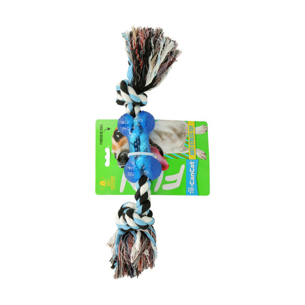 JUGUETE PARA PERROS SOGA CON HUESO 12